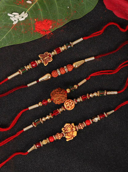 Anouk Set Of 5 Beaded Rakhi