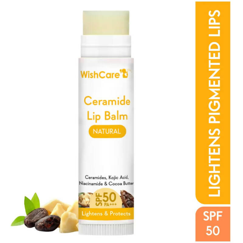 Wishcare Ceramide Lip Balm with SPF50 PA+++ - Natural - Indyancart