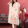 Dhiyona VR Women's Floral Thread Embroidered Kaftan With Tonal Bottom