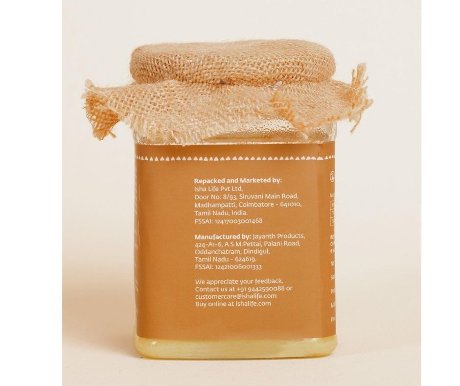 Isha Life Pure A2 Desi Cow Ghee | Made Traditionally from Curd | Made from Grass-fed Free Grazing Desi Cows' Milk - Indyancart