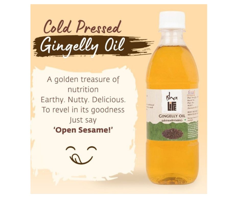 Isha Life Cold Pressed Gingelly Oil - Indyancart