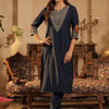 Dhiyona IE Ethnic Motifs Embroidered Straight Thread Work Kurta With Trouser