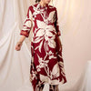 Dhiyona IE Women Floral Printed Regular Sequinned Kurta with Trousers
