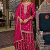 Dhiyona IE Women Ethnic Motifs Embroidered Regular Kurta with Sharara & With Dupatta