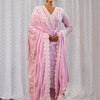 Indyancart IE Women Ethnic Motifs Embroidered Regular Chikankari Pure Cotton Kurta with Trousers & With Dupatta