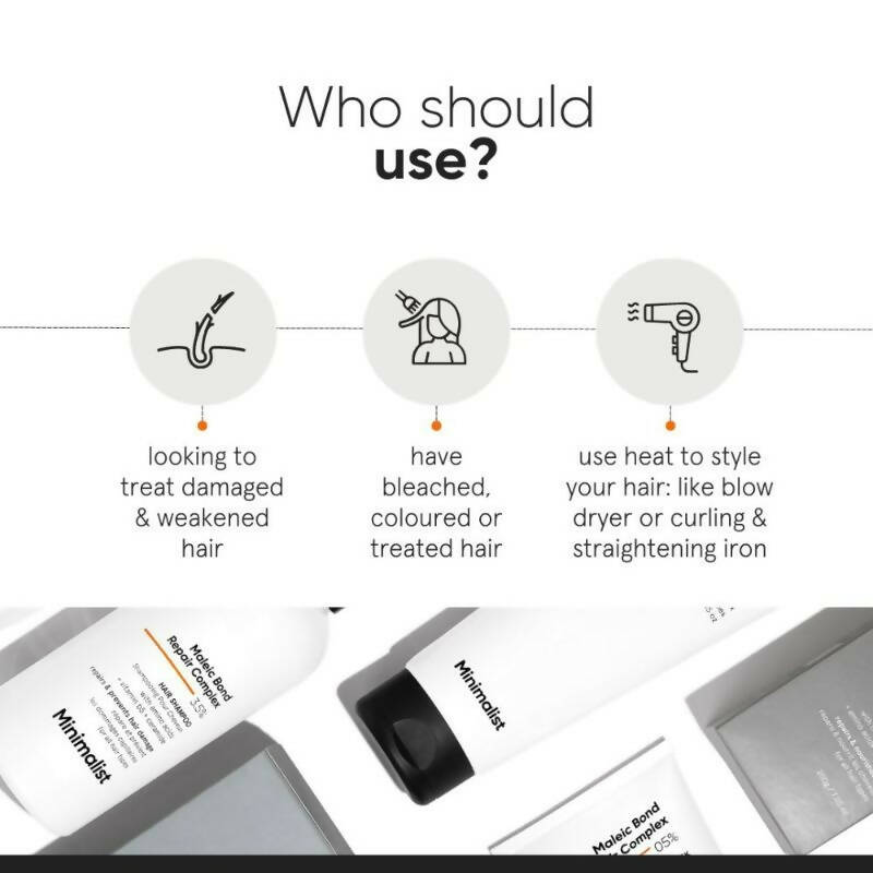 Minimalist Maleic Bond Repair Complex 3.5 % Hair Shampoo - Indyancart