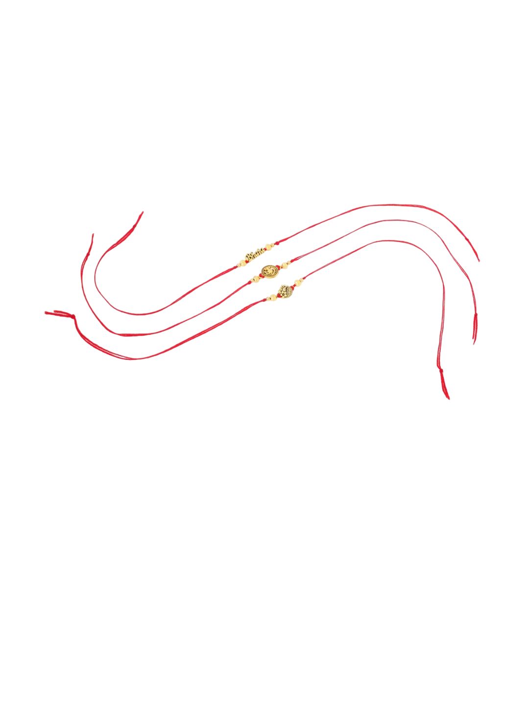 Anouk Pack Of 3 Thread Rakhi with Roli Chawal Chandan & Mishri