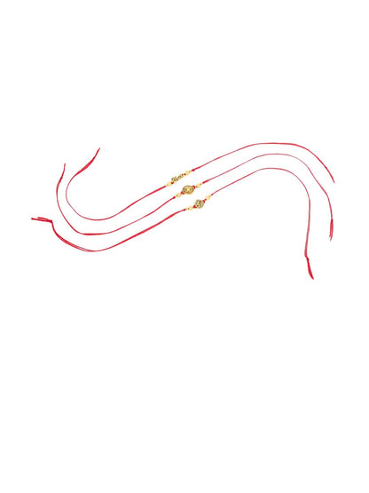 Anouk Pack Of 3 Thread Rakhi with Roli Chawal Chandan & Mishri