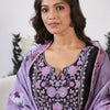 Dhiyona IE Floral Embroidered Round Neck Regular Liva Kurta With Trouser With Dupatta