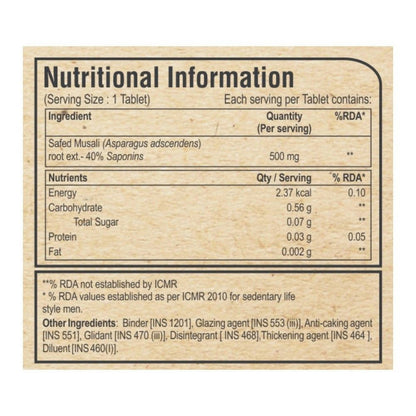 Pure Nutrition Safed Musali Tablets