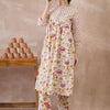 Dhiyona IE Women Floral Printed Empire Pure Cotton Kurta with Trousers