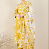 Indyancart IE Women Floral Printed Pure Cotton Kurta with Trousers & Dupatta