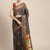 Dhiyona GR Women's Vaibhavi Davy's Grey Cotton Blend Saree