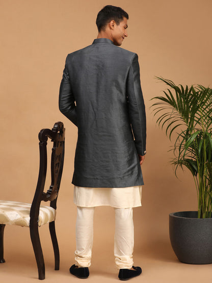 Men's Green Pure Cotton Straight Kurta and Patiala Set