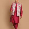 Men's Aqua Viscose Blend Straight Jacket  Kurta and Pyjama Set