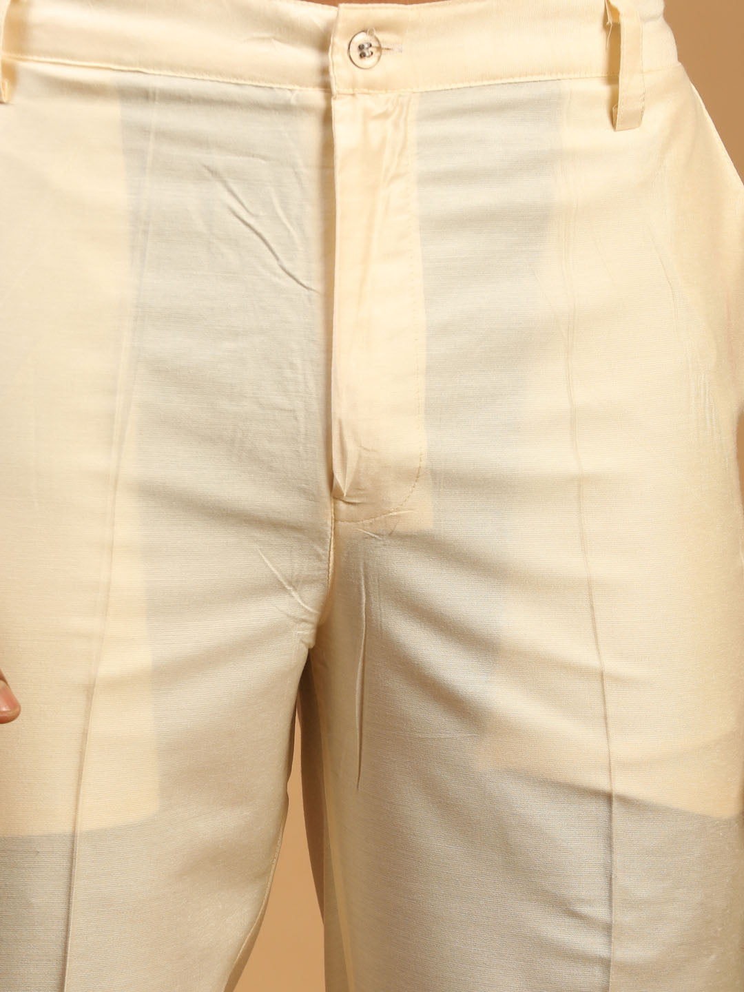 Men's Grey Cotton Blend Straight Jacket  Kurta and Pyjama Set