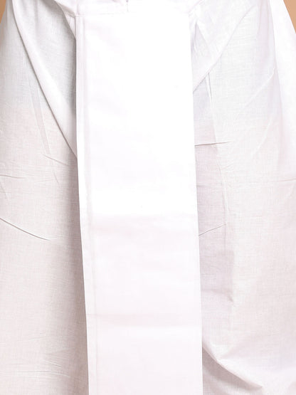 Men's Black Pure Cotton Straight Kurta and Dhoti Set