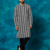 Men's Black Cotton Straight Kurta Pyjama Set