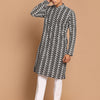 Men's Black Pure Cotton Straight Kurta Pyjama Set