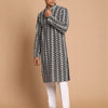 Men's Black Pure Cotton Straight Kurta Pyjama Set