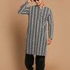Men's Black Pure Cotton Straight Kurta and Patiala Set