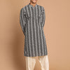 Men's Black Pure Cotton Straight Kurta and Patiala Set