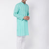 Men's Green Pure Cotton Straight Kurta Pyjama Set