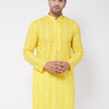 Men's Mustard Pure Cotton Straight Kurta Pyjama Set