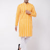 Men's Orange Pure Cotton Straight Kurta Pyjama Set