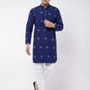 Men's Blue Pure Cotton Straight Kurta Pyjama Set