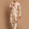 Men's Brown Silk Blend Straight Kurta Pyjama Set
