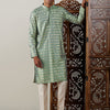 Men's Green Viscose Straight Kurta Pyjama Set