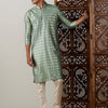 Men's Green Viscose Straight Kurta Pyjama Set