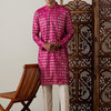 Men's Pink Viscose Straight Kurta Pyjama Set
