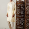 Men's Gold Viscose Straight Kurta Pyjama Set