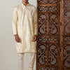 Men's Gold Viscose Straight Kurta Pyjama Set