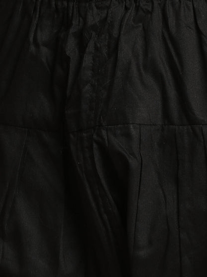Men's Black Georgette Straight Kurta  Pyjama & Dupatta Set