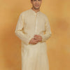 Men's Cream Cotton Straight Kurta