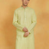 Men's Mint Green Cotton Straight Kurta