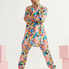 Men's Multicolour Crepe Straight Kurta And Pyjama Set
