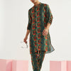 Men's Green Crepe Straight Kurta And Pyjama Set