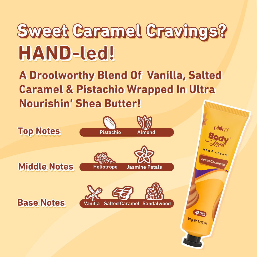 Vanilla Caramello Hand Cream by Plum Body Lovin'| 30 g