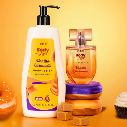 Plum Goodness Smell Delish Vanilla Caramello Lotion & Perfume Duo by BodyLovin'