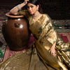 Dhiyona GR Women's Vedika Grey Jimmi Choo Zari Woven Saree