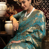 Dhiyona GR Women's Vedika Blue Jimmi Choo Zari Woven Saree
