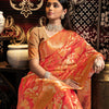 Dhiyona GR Women's Vedika Red Jimmi Choo Zari Woven Saree
