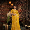 Dhiyona GR Women's Vedika Yellow Jimmi Choo Zari Woven Saree