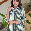 Dhiyona IE Women Printed Regular Pure Cotton Kurta with Trousers
