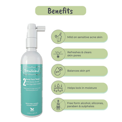 Teenilicious Acne Toner Tea Tree Oil With Azelaic Acid