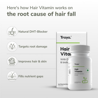 Traya Hair Vitamins with Biotin and Bhringraj Capsules